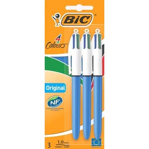 Bic 4 Colour Medium Ballpoint Pens