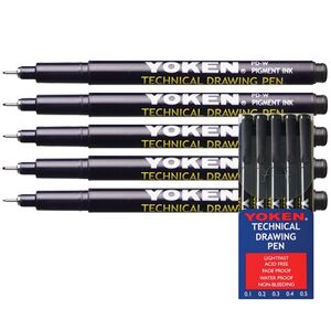Yoken Technical Drawing Pens Black