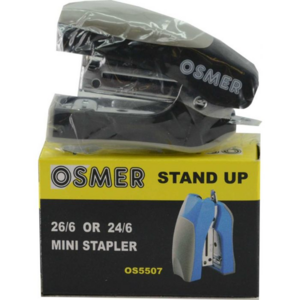 Osmer Mini Stapler - Black (uses 24/6 or 26/6 staples)