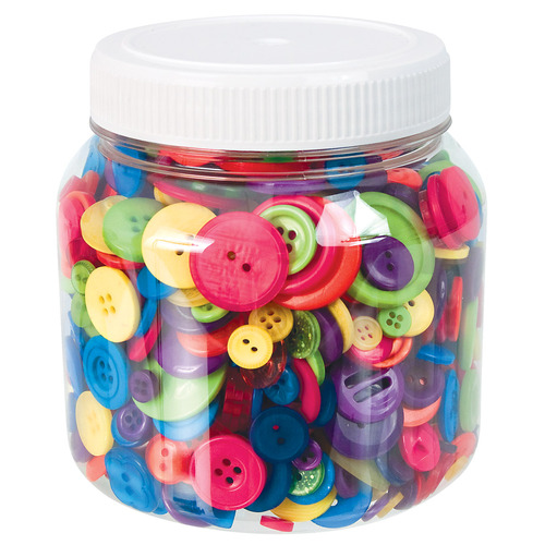 Zart Bucket of Buttons Assorted Colours