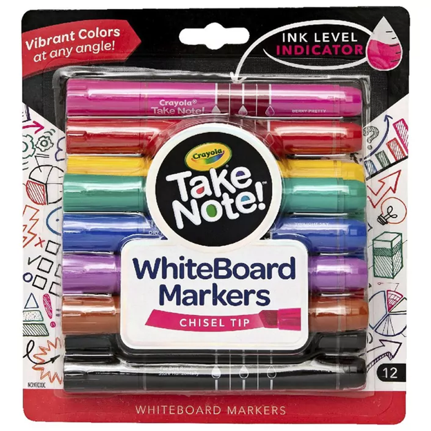 Crayola Whiteboard Markers, bright assorted colours. non-toxic, dry erase  markers.
