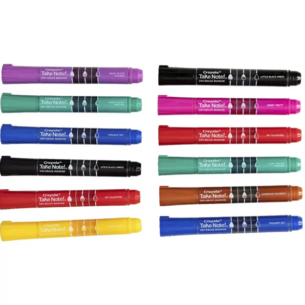 Crayola Whiteboard Markers, bright assorted colours. non-toxic, dry erase  markers.