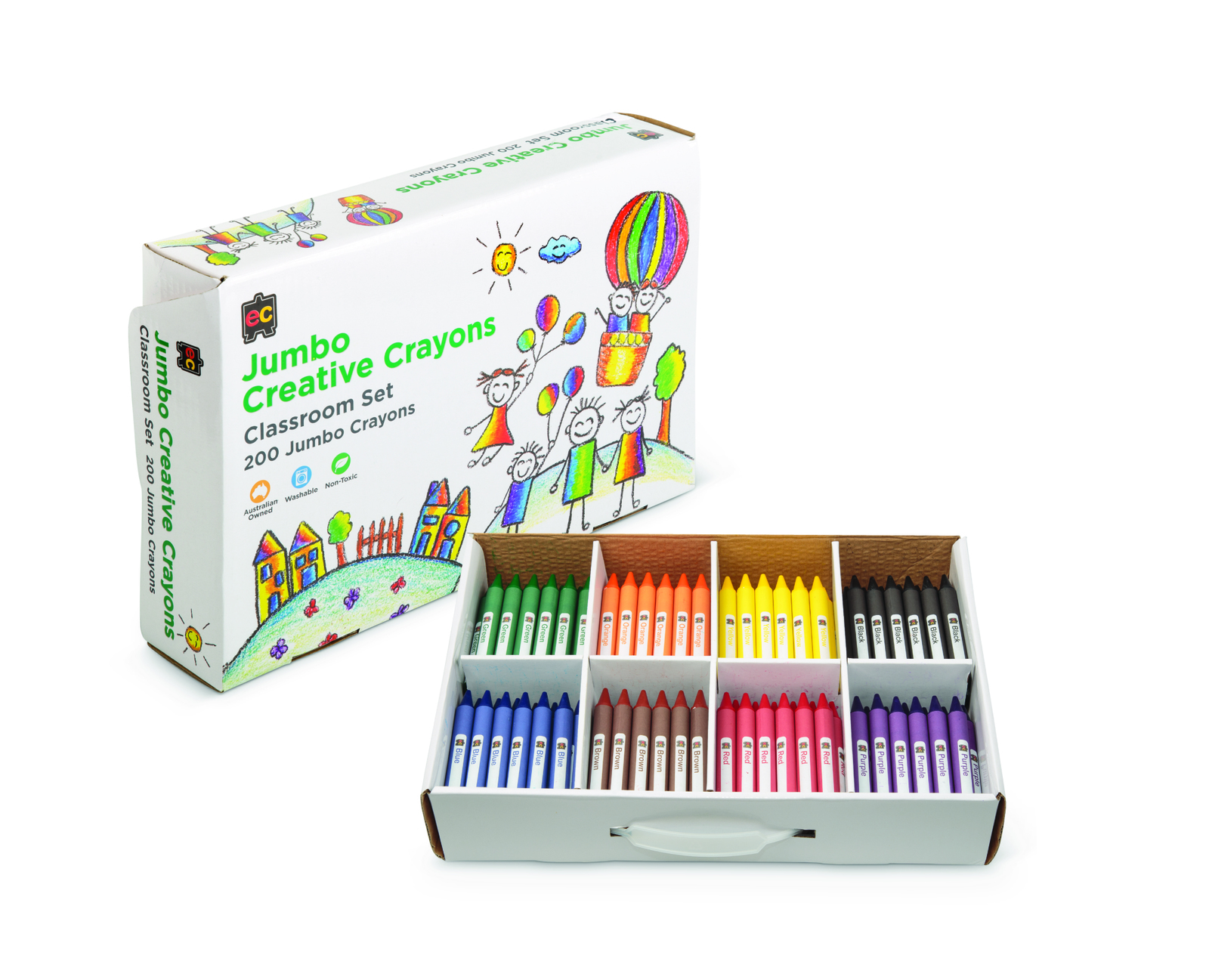 Educational Colours Jumbo Creative Crayons Classroom Set