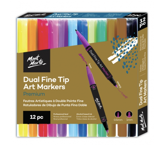 Mont Marte Premium Dual Fine Tip Art Markers