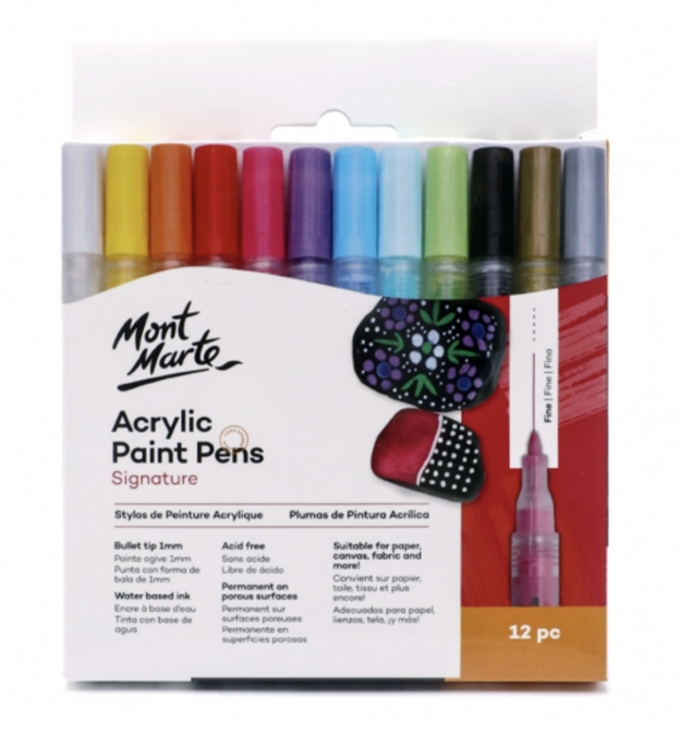 Mont Marte Signature Acrylic Paint Pens with smooth flowing paint, these  pens are perfec