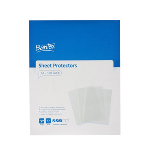 Bantex Plastic Heavy Weight Sheet Protectors - 70 microns
