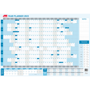 Sasco® 1058023 Standard Year Wall Planner - Year 2023