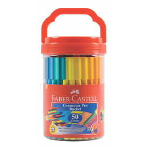 Faber-Castell Connector Pen Colour Markers - Tub of 50