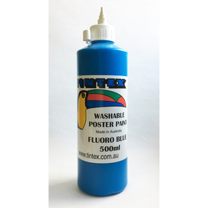 Tintex Washable Poster Paint Fluorescent Blue 500ml
