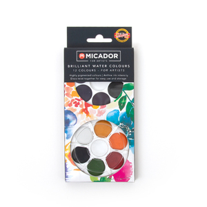 Koh-I-Noor Watercolour Discs Brilliant Colours 12's