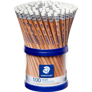 Staedtler® Natural Exam Pencil 2B with Eraser Tip - 100