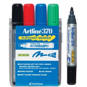 Artline® Flipchart 370 Bullet Point Wallet of 4