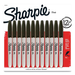 Sharpie Permanent Black Marker Blister pack of 12