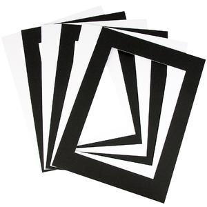 Zart Pre-cut Mounts Black/White A3