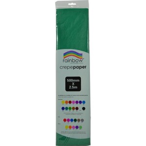 Rainbow Crepe Paper Dark Green