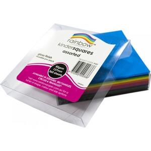 Rainbow Premium Glossy Paper Kinder Squares 