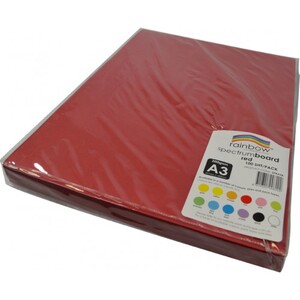 Rainbow Spectrum Board 200gsm A3 -  Red