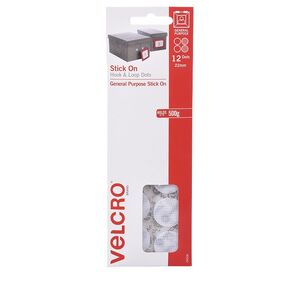 Velcro® White Hook & Loop Dots