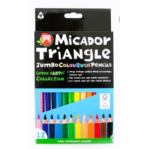 Micador Jumbo Triangle ColouRush Pencils 