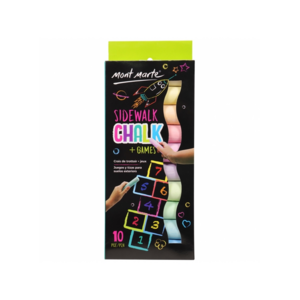 Mont Marte Washable Sidewalk Chalk and Games Sheet