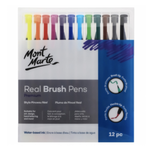 Mont Marte Premium Real Brush Pens - 12's