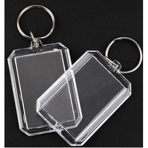 Speedy Plastic Key Ring Tags Rectangle Curves