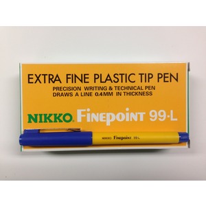 Nikko 99-L Finepoint Pens Box of 12 - Blue 