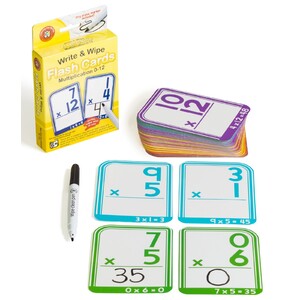 Learning Can Be Fun Write & Wipe Flash Cards Multiplication