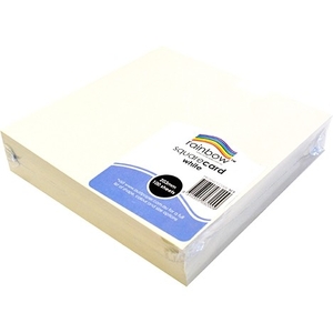 Rainbow Flashcards packet of 100 White Square