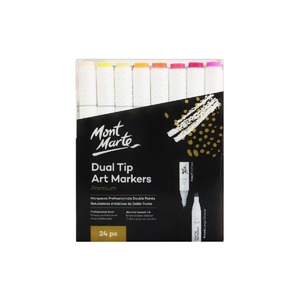Mont Marte Premium Dual Tip Art Markers  24's