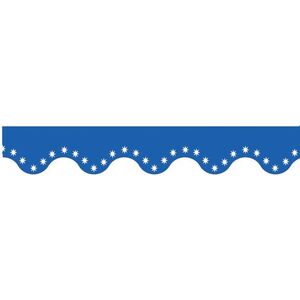 Australian Teaching Aids Card Border Scalloped - Blue
