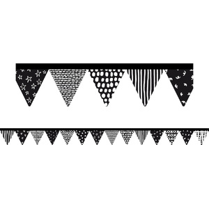 Australian Teaching Aids Die Cut Border - Black & White Triangles