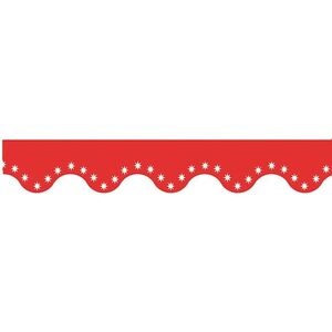 Australian Teaching Aids Card Border Scalloped Red