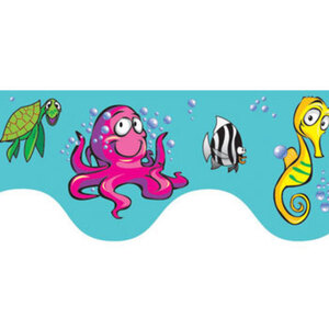 Australian Teaching Aids Card Borders Scalloped - Sea Creatures