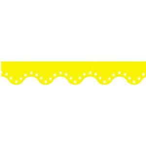 Australian Teaching Aids Card Border Scalloped - Yellow