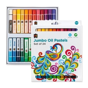 Holbein large round student oil pastels, well pigmented with smooth lay  down of colour. These pastel