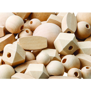 Arbee Assorted Wooden Beads Natural