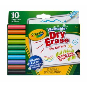 Crayola® Washable Dry-Erase Slim Markers