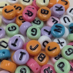 Arbee Plastic Alphabet Beads Coloured