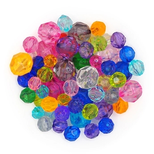 Arbee Plastic Faceted Beads