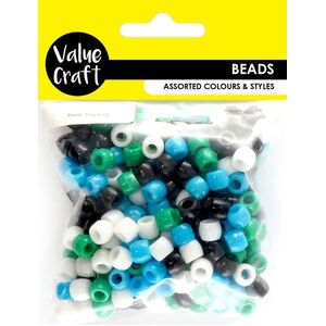 Arbee Plastic Pony Beads Torres Strait Island Colours - 6mm