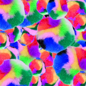 EC Pom Poms Rainbow