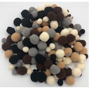 Pom Poms Earth Tones 