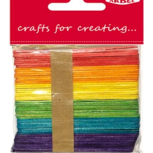 Wooden Popsticks Standard Assorted Colours