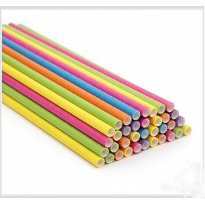 Arbee Card Straws Assorted Colours