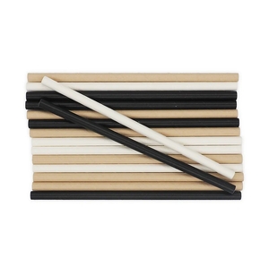 Arbee Paper/Card Straws White, Black & Natural