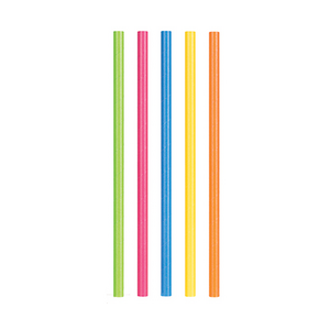 Zart ECO Paper Straws Regular Assorted Colours