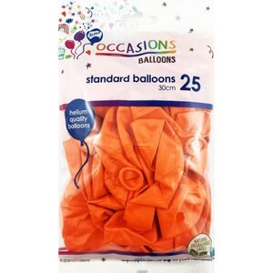 Alpen Standard Balloons (30cm) - Orange