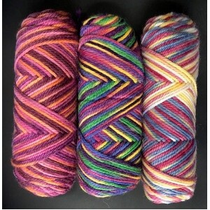 Acrylic Wool Rainbow pkt of 3 - Cotton Candy