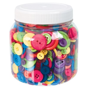 Zart Bucket of Buttons Assorted Colours